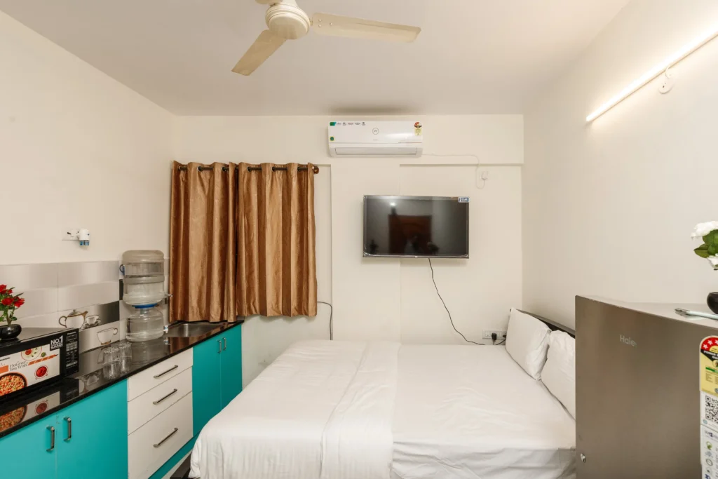 Signature Serviced Apartments Bangalore balcony | Luxury sunset view | Misty Blue Hotel